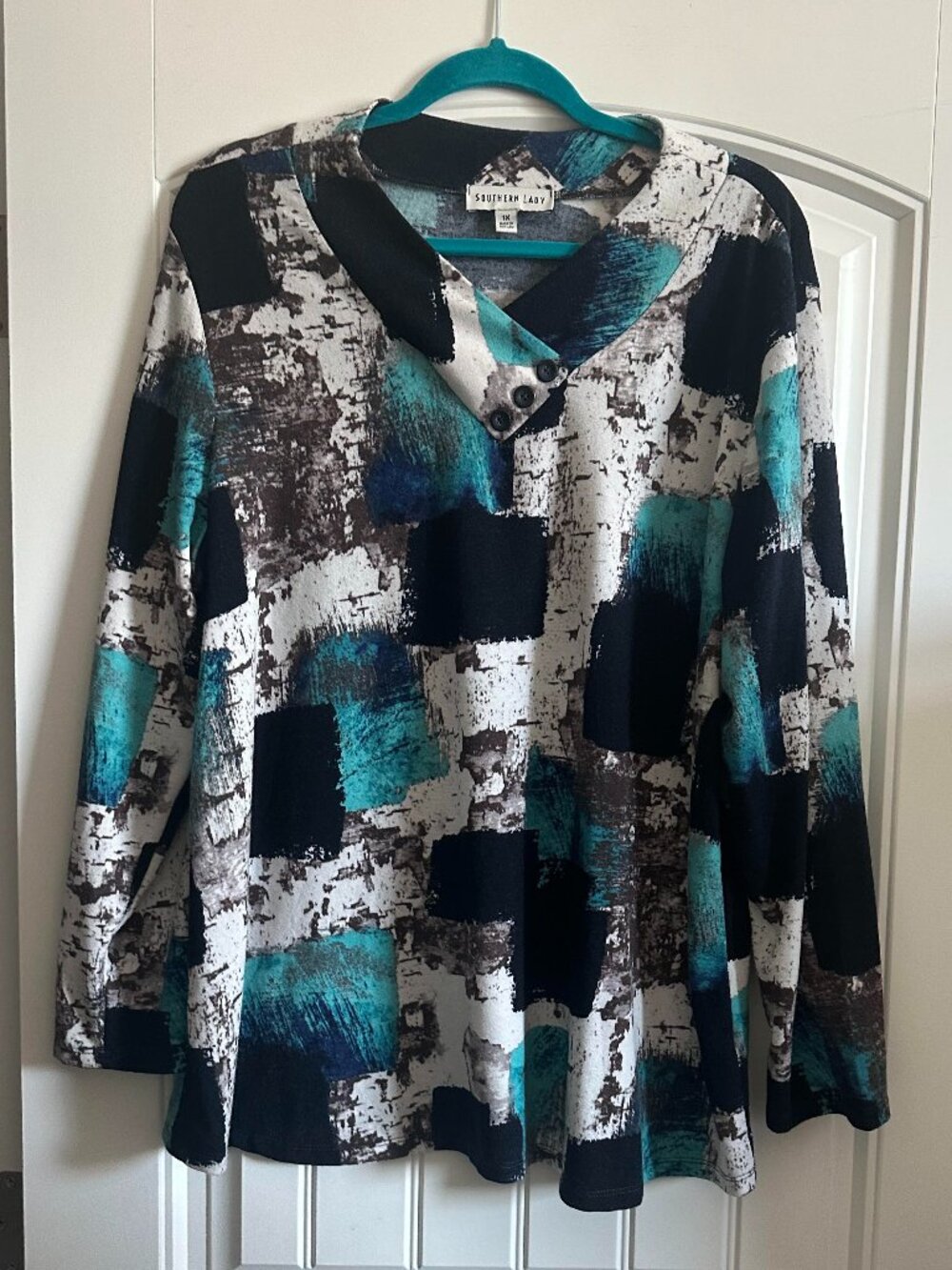Plus Size Southern Lady Abstract Top 1X